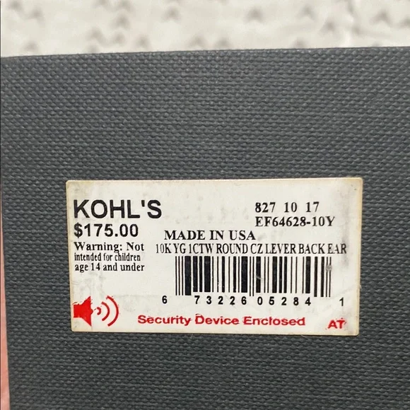 Kohl's 10K Gold Earrings - Picture 2 of 2